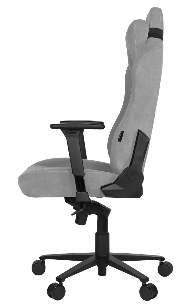 AROZZI herní židle VERNAZZA Soft Fabric Light Grey/ povrch Elastron/ světle šedá
