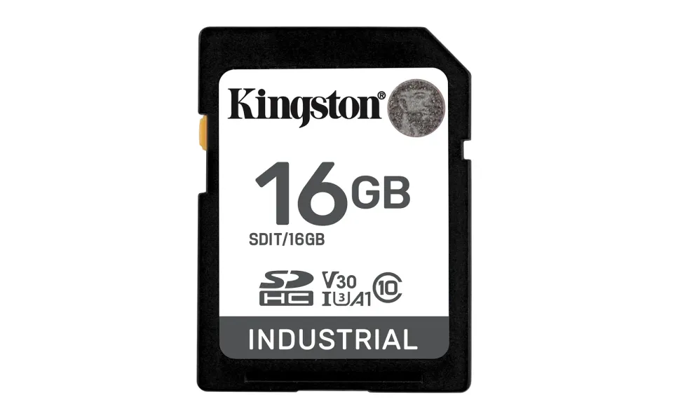 KINGSTON 16GB SDHC Industrial -40C to 85C C10 UHS-I U3 V30 A1 pSLC