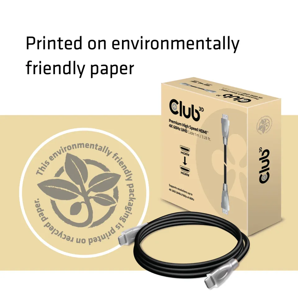 Club3D Kabel Certifikovaný HDMI 2.0 Premium High Speed 4K60Hz UHD, 1m