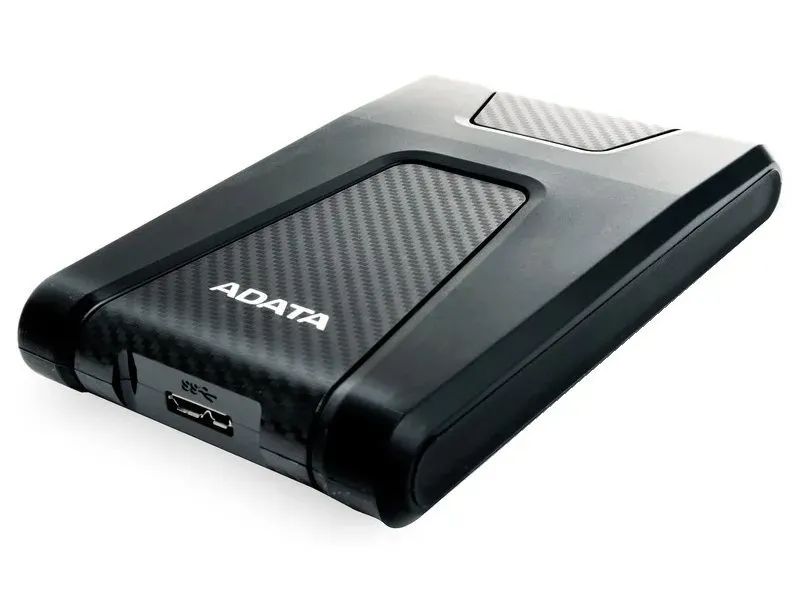 ADATA Externí HDD 2TB 2,5" USB 3.1 DashDrive Durable HD650, černý (gumový, nárazu odolný)