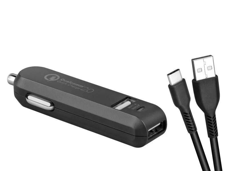 AVACOM CarMAX 2 nabíječka do auta 2x Qualcomm Quick Charge 2.0, černá barva (USB