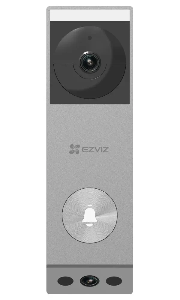 EZVIZ chytrý zvonek se dvěma kamerami EP3X Pro/ Wi-Fi/ videotelefon/ rozlišení 2048x1296/ IP65/ stříbrný