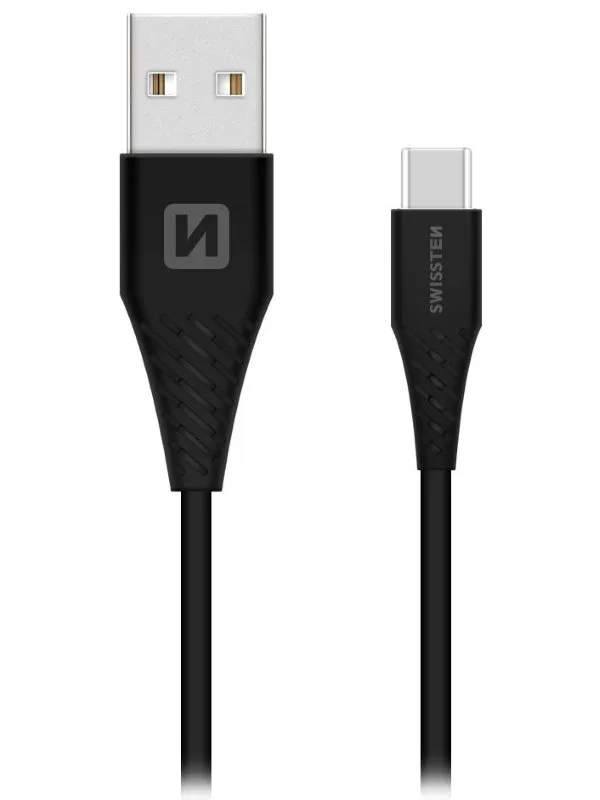 Swissten Datový Kabel Usb / Usb-C Černý 1,5M (7Mm)