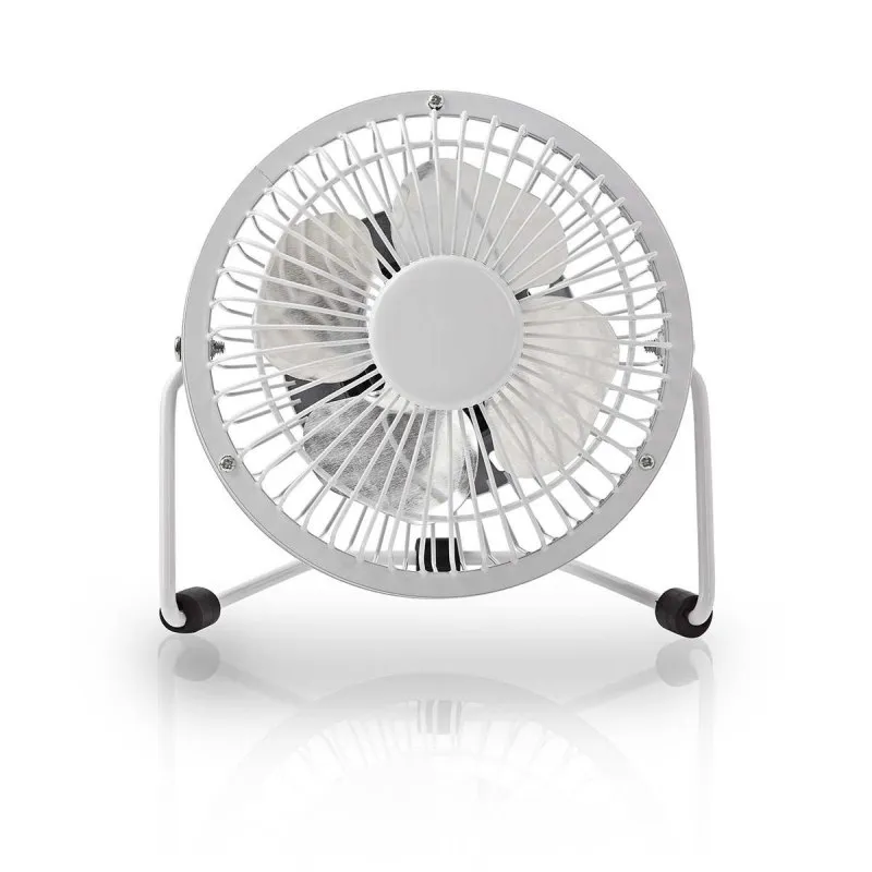 Nedis FNDK1WT10 - Kovový Mini Ventilátor | Průměr 10 cm | Napájení prostřednictv