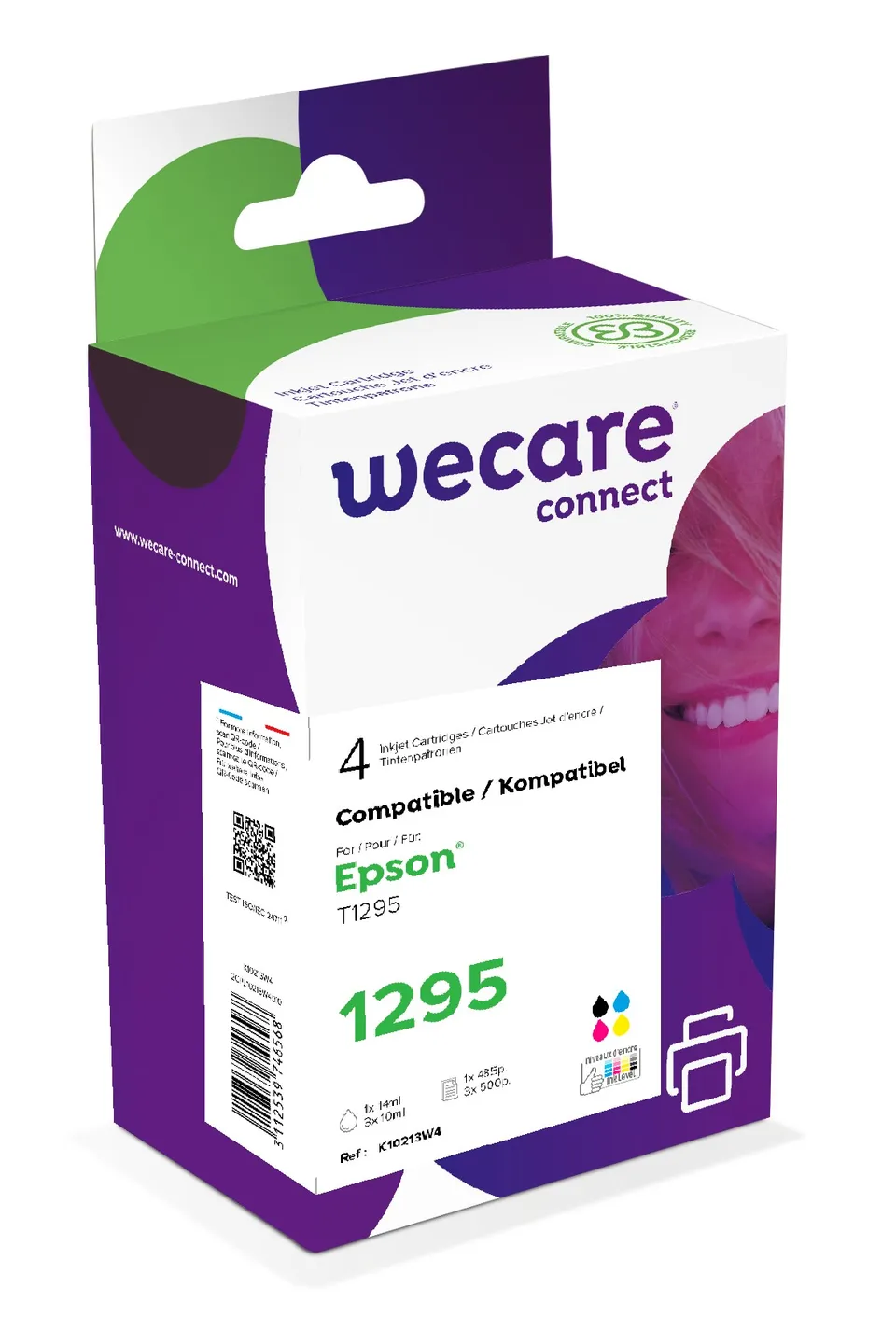 WECARE ARMOR ink sada kompatibilní s EPSON C13T12954012,2xčerná/CMY