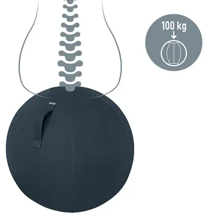 LEITZ Ergonomický sedací míč ERGO Cosy, sametově šedá
