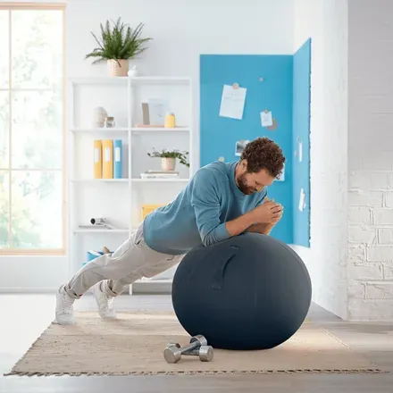 LEITZ Ergonomický sedací míč ERGO Cosy, sametově šedá