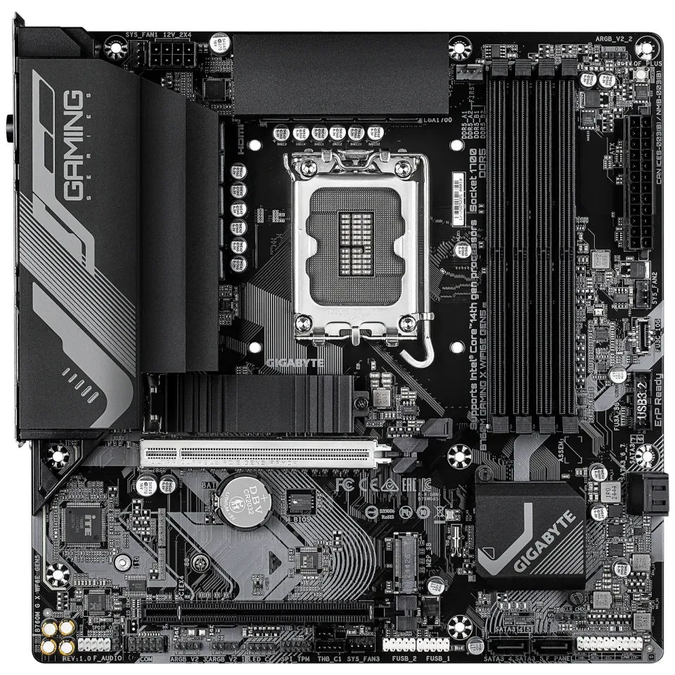GIGABYTE MB Sc LGA1700 B760M GAMING X WIFI6E GEN5, Intel B760, 4xDDR5, 1xDP, 1xHDMI, WiFi, mATX