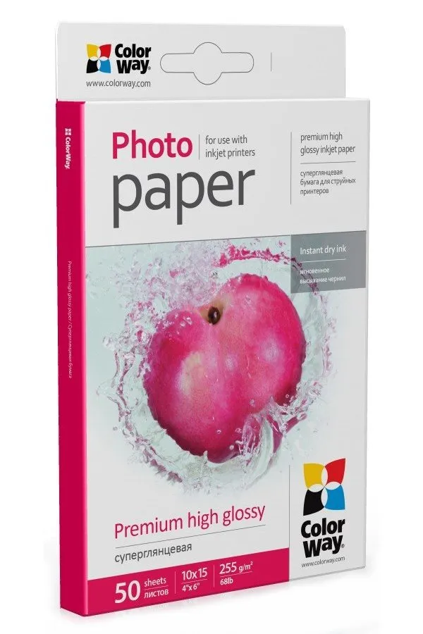 COLORWAY fotopapír/ premium high glossy 255g/m2, 10x15/ 50 kusů