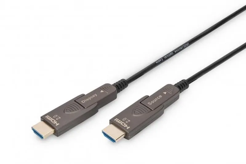Digitus Aktivní optický HDMI propojovací kabel, typ A, odnímatelný samec/samec,