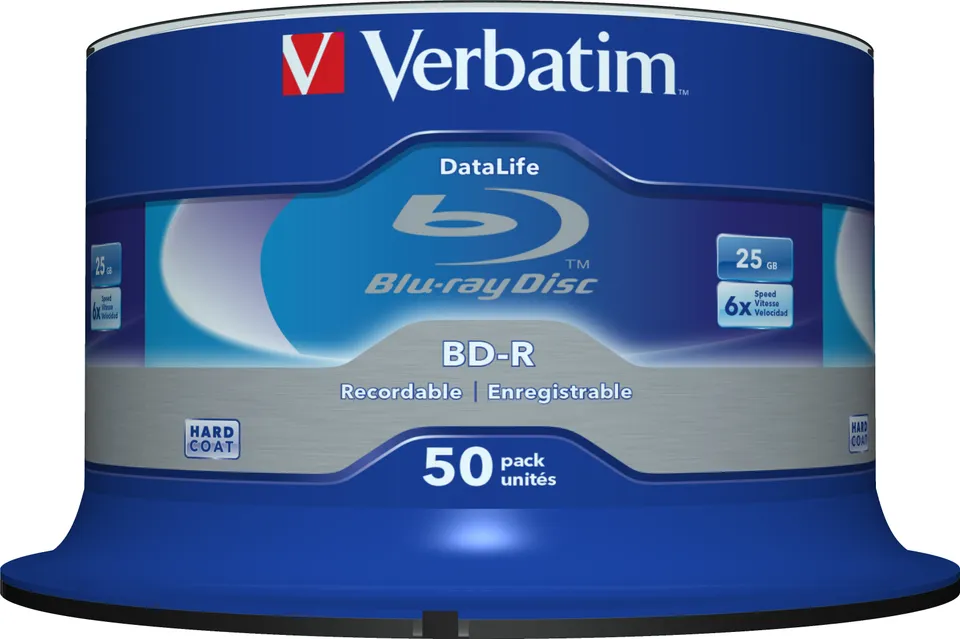VERBATIM BD-R SL DataLife 25GB, 6x, spindle 50 ks