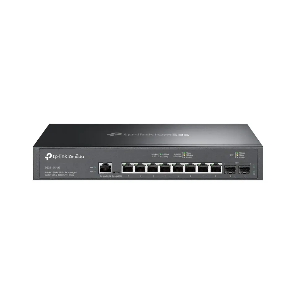 TP-Link SG3210X-M2 Switch L2+ Managed, 8x 2,5GLAN, 2x SFP+, Omada SDN