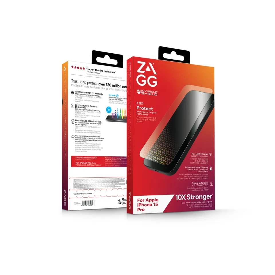 ZAGG Invisible Shield XTR3 sklo iPhone 15 Pro