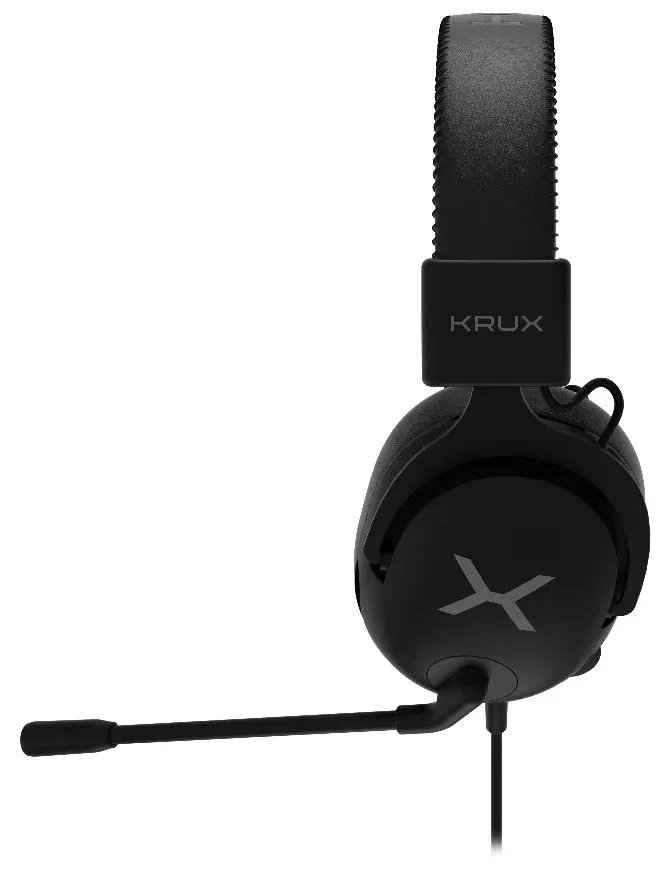 Krux headset Crave RGB / drátový / 3,5mm jack / USB / RGB podsvícení sluchátek / černý