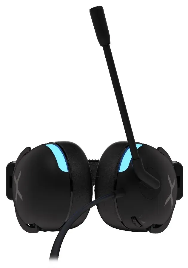 Krux headset Crave RGB / drátový / 3,5mm jack / USB / RGB podsvícení sluchátek / černý
