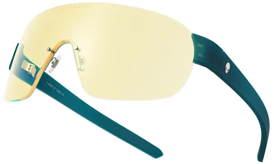 GUNNAR kancelářske/herní brýle ALIENWARE BERMUDA TRIANGLE * LIQUID TEAL *jantárová skla * BLF 65 * GUNNAR focus