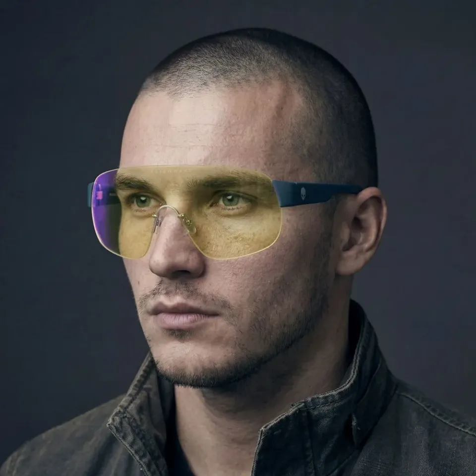 GUNNAR kancelářske/herní brýle ALIENWARE BERMUDA TRIANGLE * LIQUID TEAL *jantárová skla * BLF 65 * GUNNAR focus