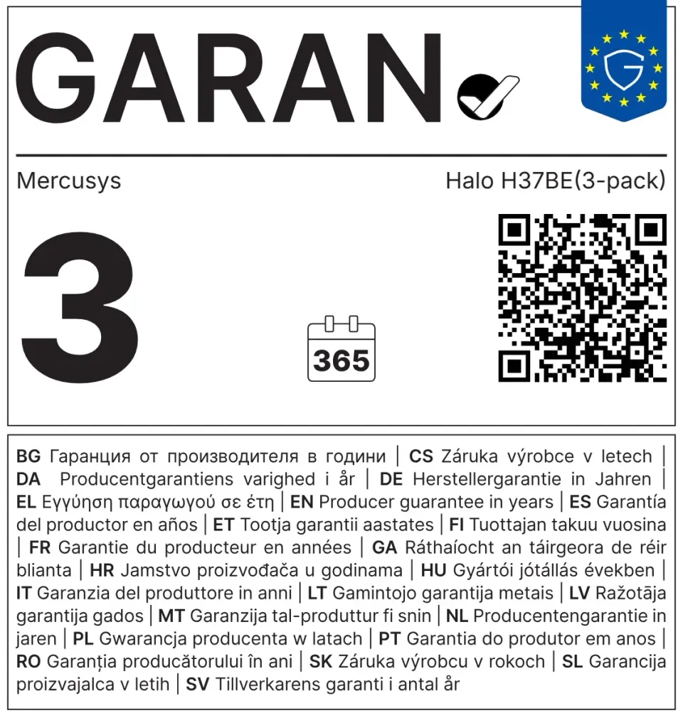 TP-Link MERCUSYS Halo H37BE(3-pack) Wi-Fi 7 mesh systém pro pokrytí celé domácno