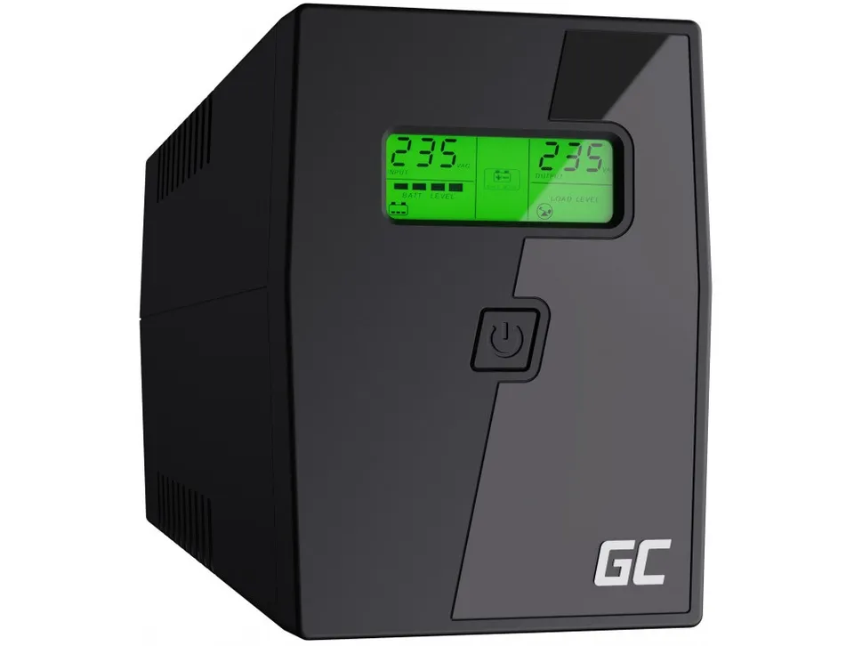 Green Cell Nepřerušitelný zdroj napájení UPS 600VA 360W s LCD displejem | VERZE