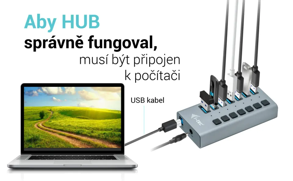 i-tec USB 3.0 Charging HUB 7 Port + Power Adapter 36 W