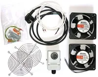 19" Belüftung für Wandschränke XtendLan, Thermostat, 2 Lüfter 120mm, Stromkabel, Montagematerial