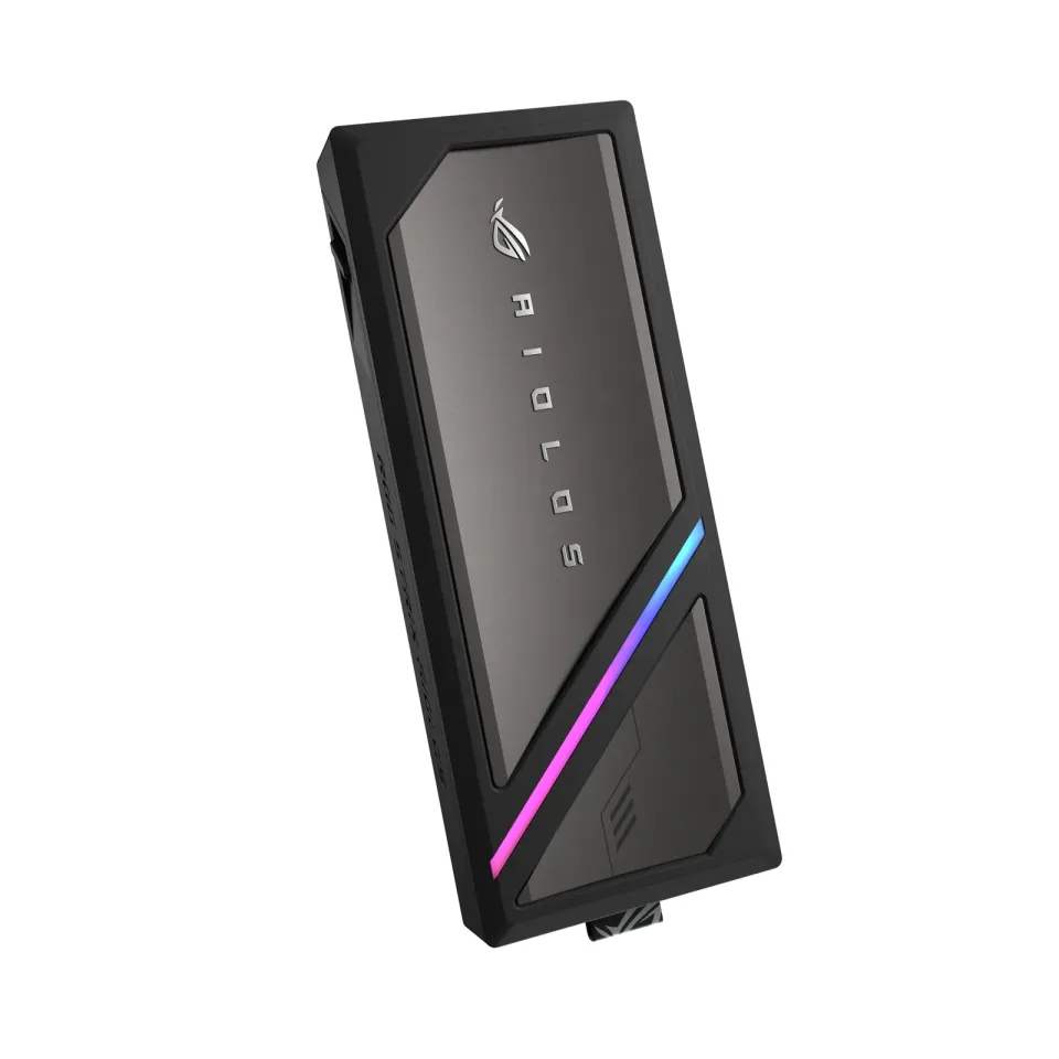 ASUS Externí box pro SSD M.2 ROG STRIX AIOLOS, USB 3.2 Gen 2x2, ARGB, černá
