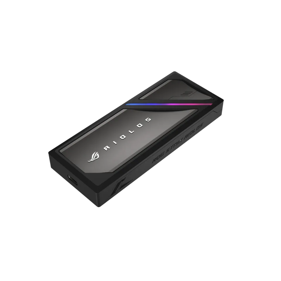 ASUS Externí box pro SSD M.2 ROG STRIX AIOLOS, USB 3.2 Gen 2x2, ARGB, černá