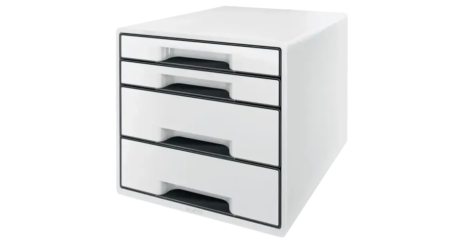 LEITZ Zásuvkový box WOW CUBE, 4 zásuvky, bílá