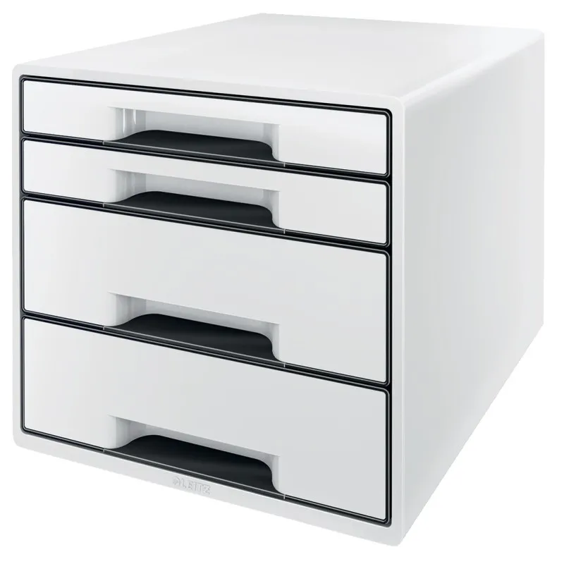 LEITZ Zásuvkový box WOW CUBE, 4 zásuvky, bílá