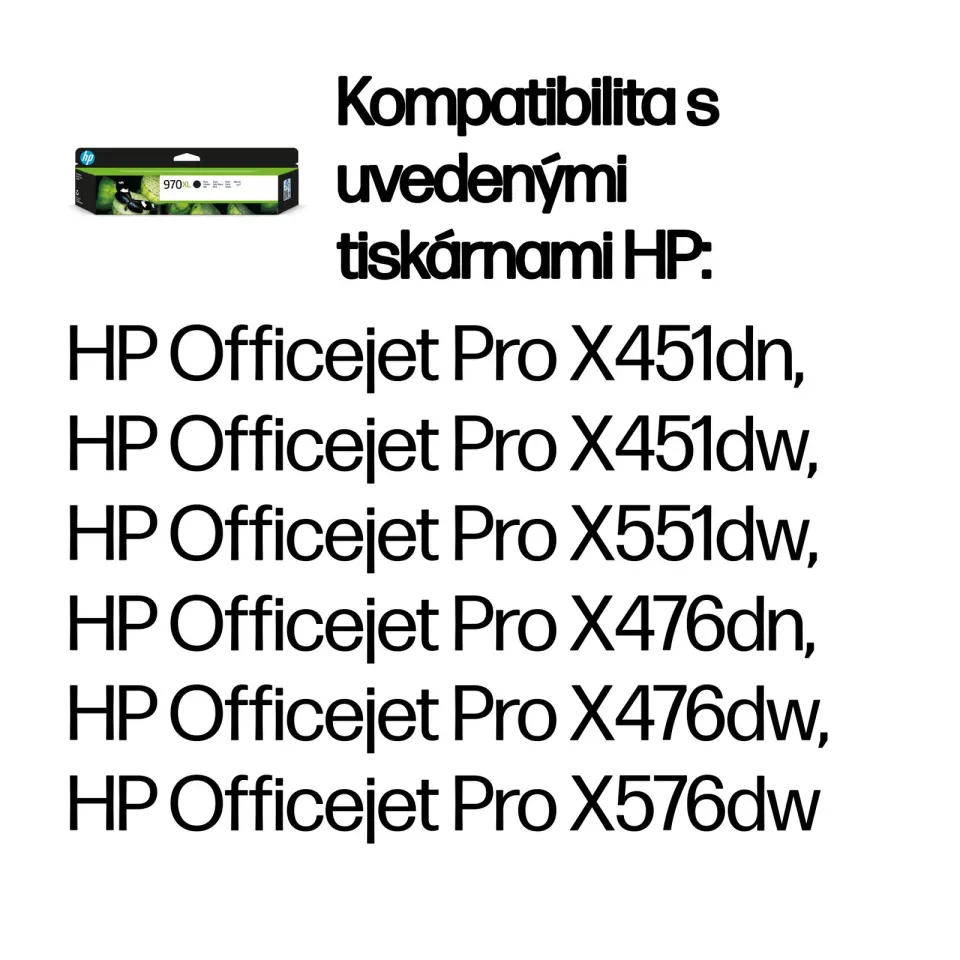 HP CN625AE originální náplň černá č.970XL velká black (cca 9200 stran, black, pro OJ Pro X476dw, X576dw, X451dw, X551dw