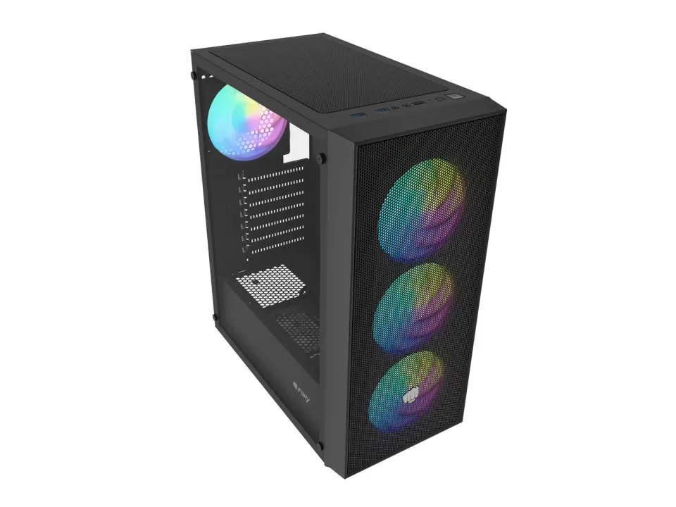 PC skříň Fury SHOBO SH8F, ARGB , Midi Tower, Černá