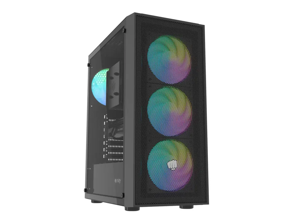 PC skříň Fury SHOBO SH8F, ARGB , Midi Tower, Černá