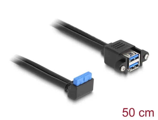 Delock Kabel USB 5 Gbps ze zásuvkového pinového konektoru, na 2 x zásuvky rozhra