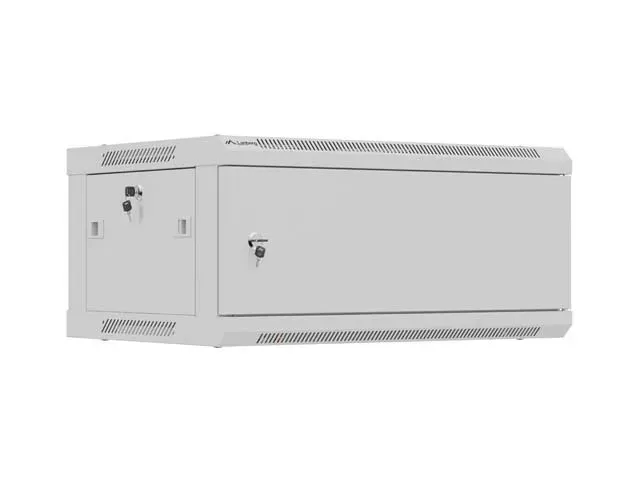 LANBERG NÁSTĚNNÁ INSTALAČNÍ SKŘÍŇ 19" 4U 600X450 ŠEDÁ KOVOVÁ DVÍŘKA (PLOCHÉ BALENÍ)