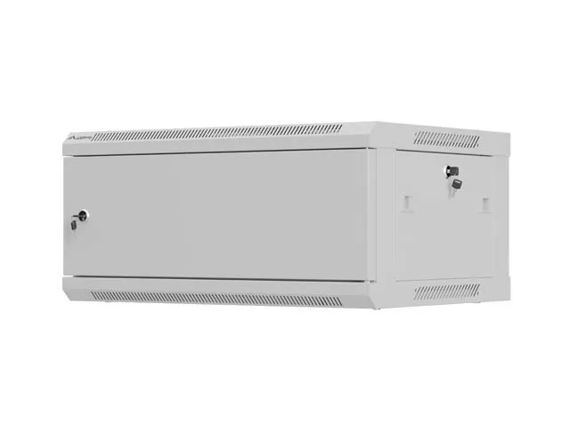 LANBERG NÁSTĚNNÁ INSTALAČNÍ SKŘÍŇ 19" 4U 600X450 ŠEDÁ KOVOVÁ DVÍŘKA (PLOCHÉ BALENÍ)