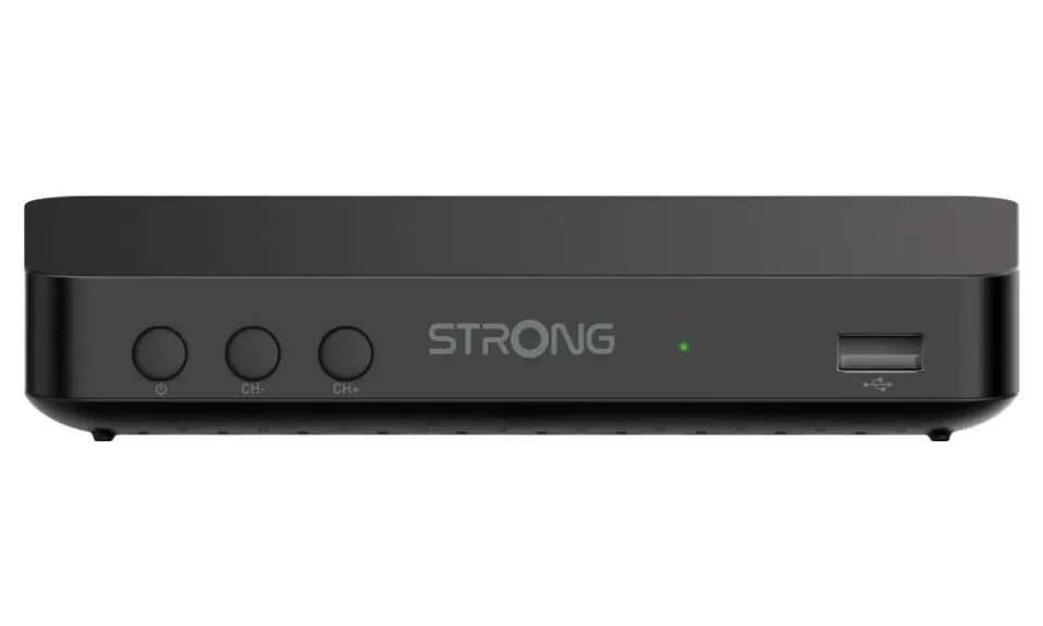 STRONG DVB-T/T2 set-top-box SRT 8208/ bez displeje/ Full HD/ H.265/HEVC/ EPG/ USB/ HDMI/ SCART/ černý