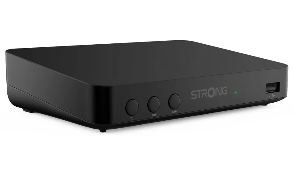 STRONG DVB-T/T2 set-top-box SRT 8208/ bez displeje/ Full HD/ H.265/HEVC/ EPG/ USB/ HDMI/ SCART/ černý