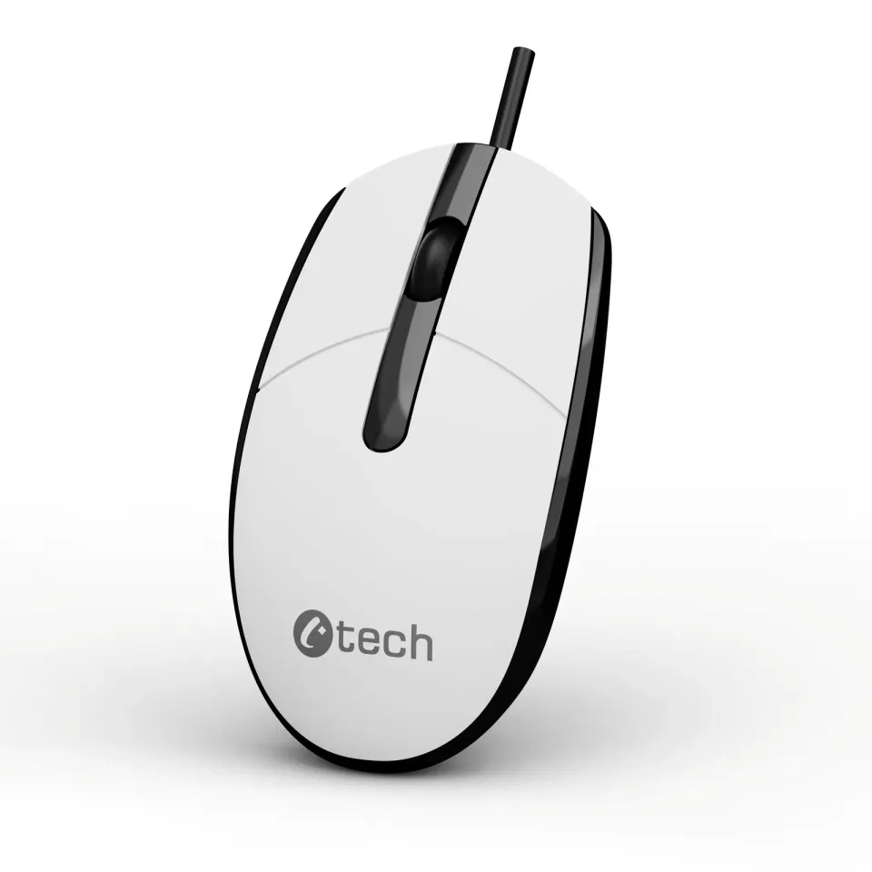C-TECH myš WM-10, USB, 1200 DPI, bílo-černá