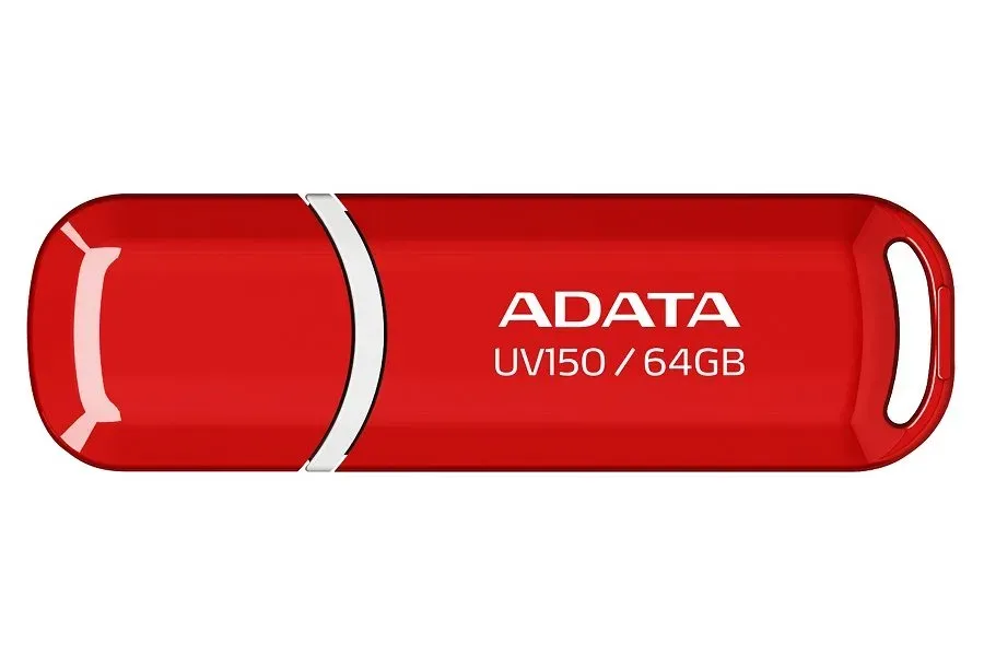 ADATA Flash Disk 64GB UV150, USB 3.1 Dash Drive (R:90/W:20 MB/s) červená
