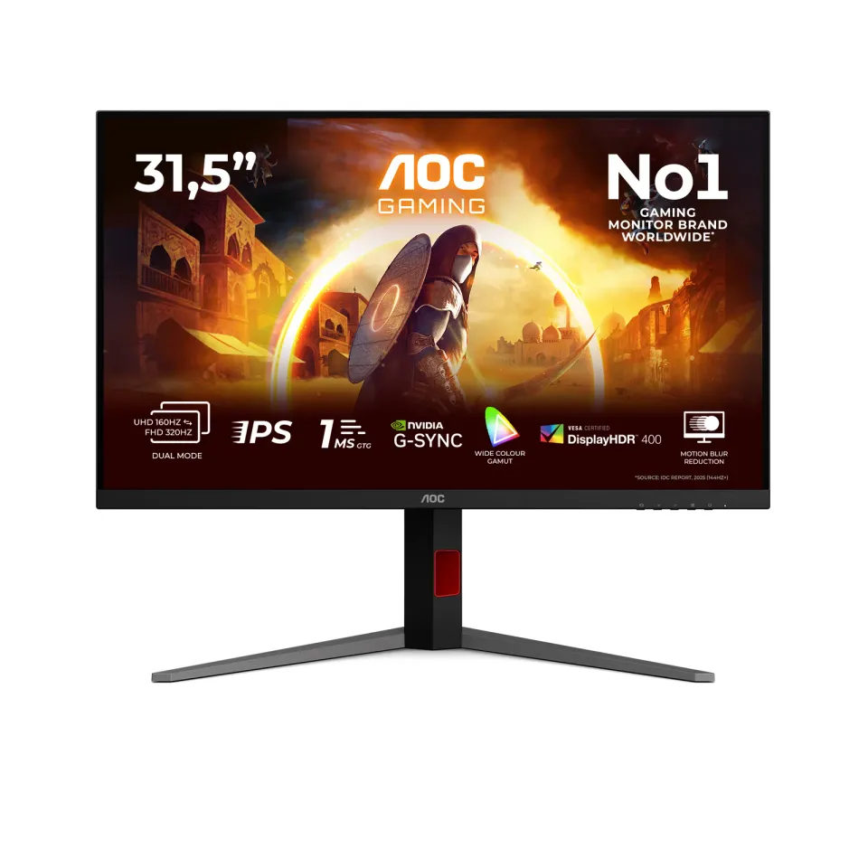 AOC Gaming/U32G4U/31,5"/IPS/4K UHD/160Hz/0,5ms/Černá/3R