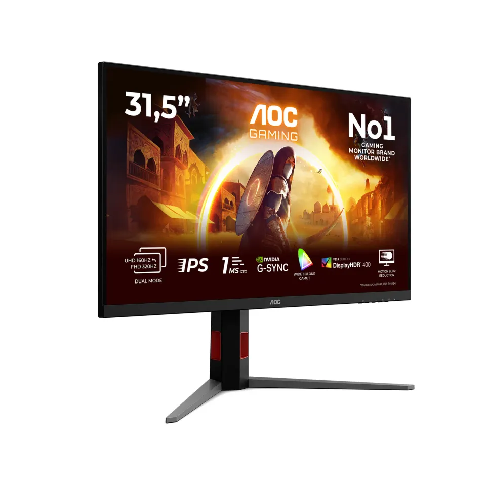 AOC Gaming/U32G4U/31,5"/IPS/4K UHD/160Hz/0,5ms/Černá/3R