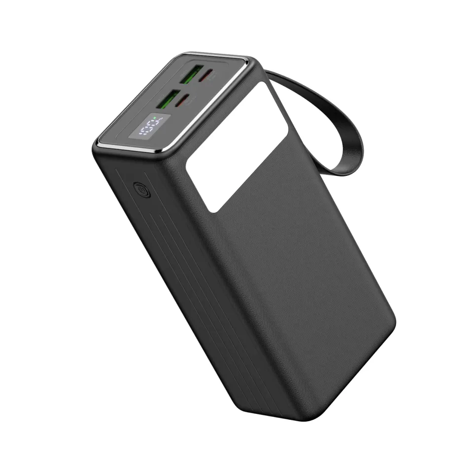 Platinet Powerbanka 40000 mAh 65W Power Delivery, 2xUSB-C, 2xUSB-A, kabel USB-C 1m, černá
