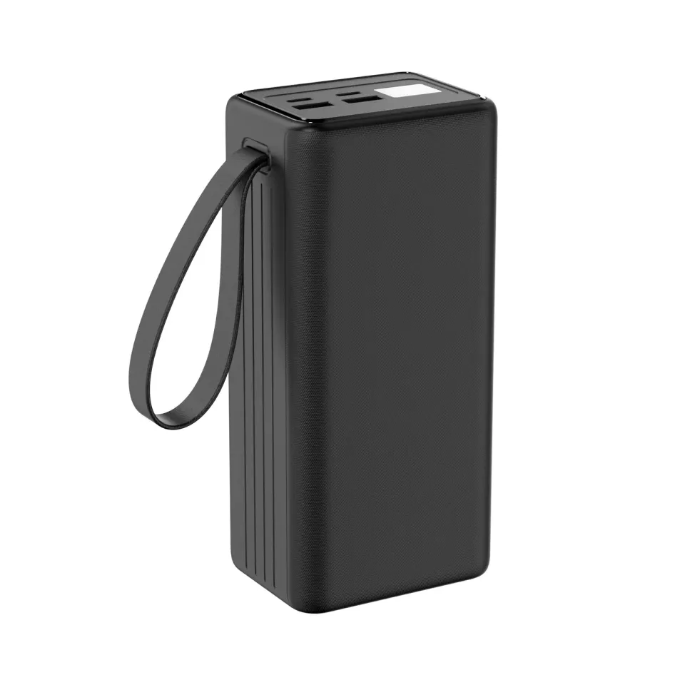 Platinet Powerbanka 40000 mAh 65W Power Delivery, 2xUSB-C, 2xUSB-A, kabel USB-C 1m, černá