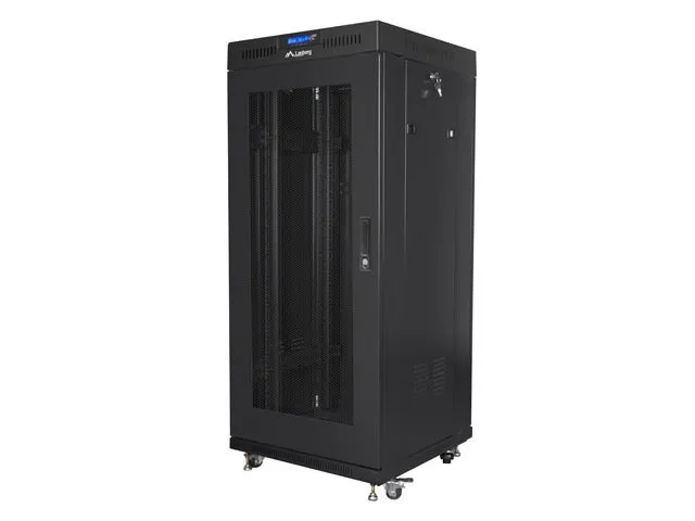 LANBERG Volně stojící skříň 19" 27U/600x600 (v rozloženém stavu) síťované dveře