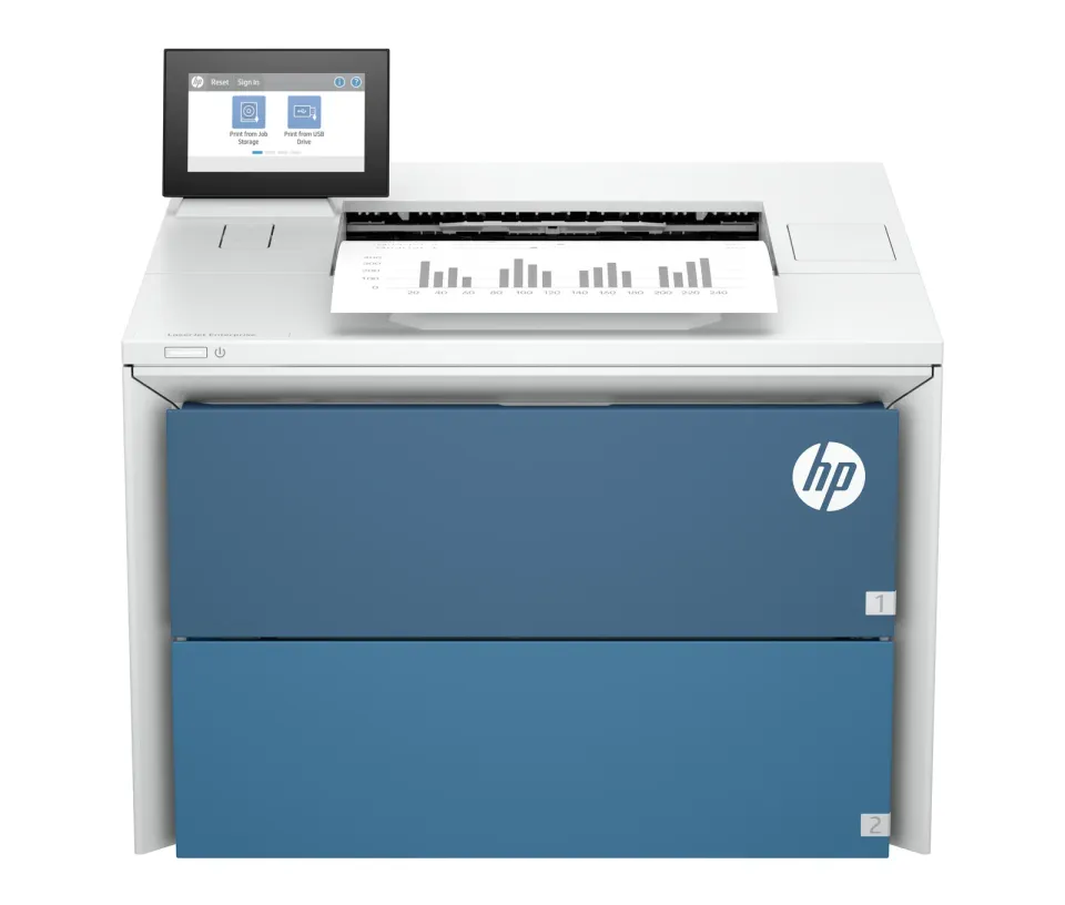 HP LaserJet Enterprise 5502dn – černobílá laserová tiskárna A4, 50 str./min, duplex, 4,3" dotykový displej, Gigabit Ethernet