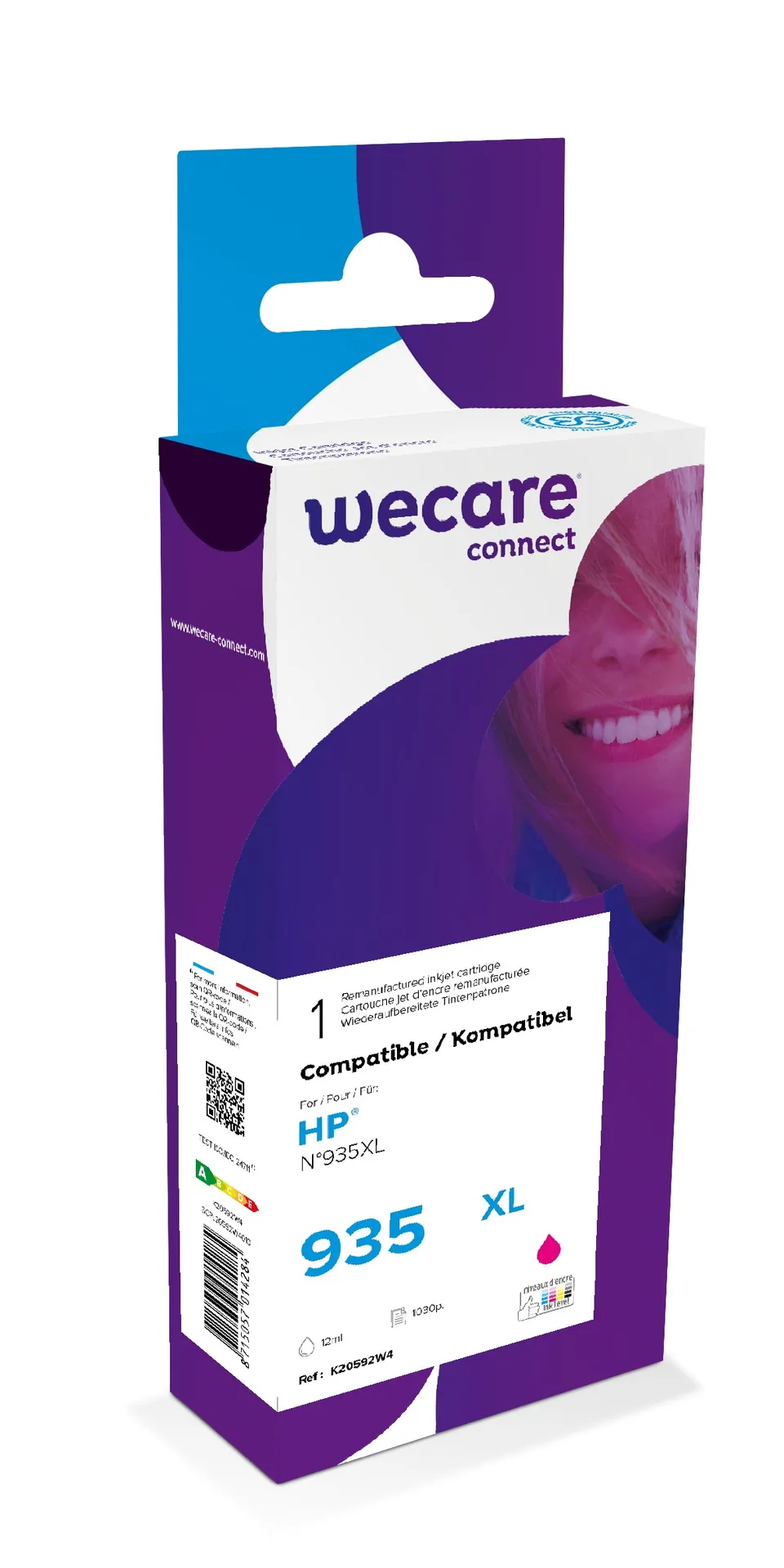 WECARE ARMOR ink kompatibilní s HP C2P25AE, červená/magenta