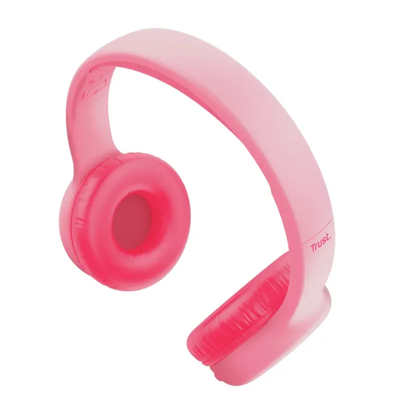 TRUST bezdrátová sluchátka Nouna, Bluetooth, Růžová