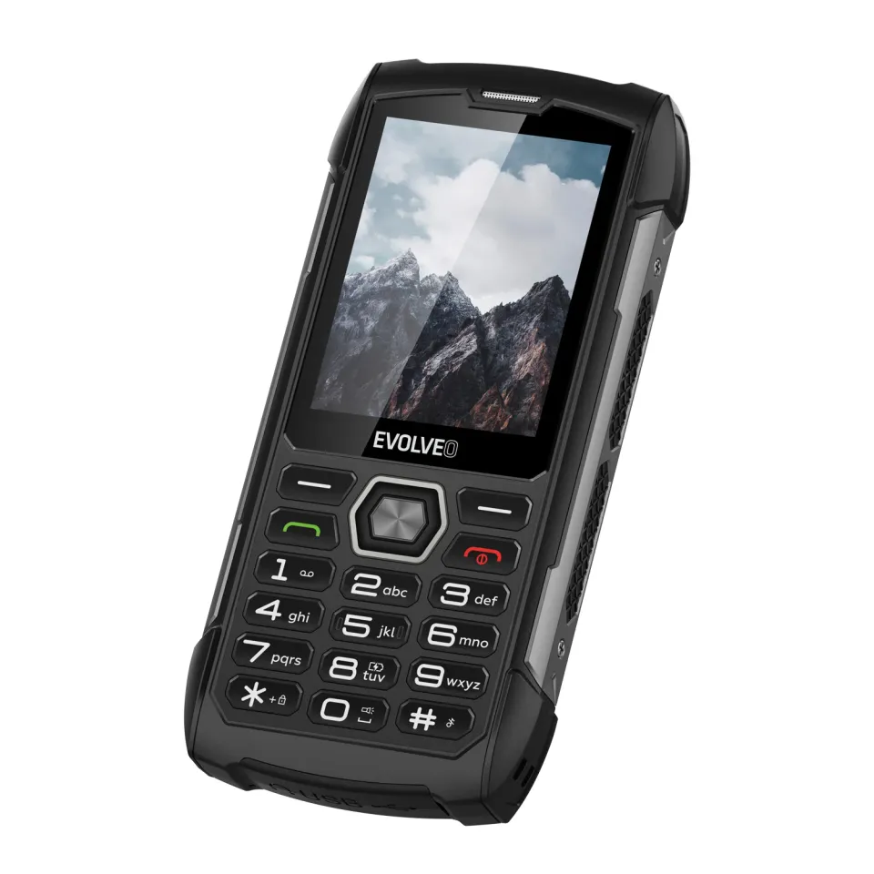 EVOLVEO StrongPhone H1, 2,8" vodotěsný odolný/2xSIM/2px/micro SDHC/5000mAh/černá