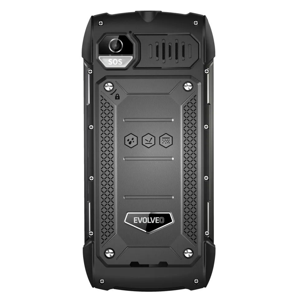 EVOLVEO StrongPhone H1, 2,8" vodotěsný odolný/2xSIM/2px/micro SDHC/5000mAh/černá