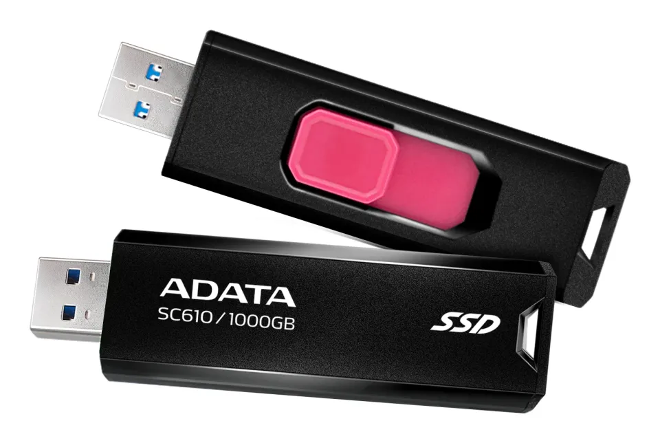 ADATA Externí SSD 1TB SC610, USB-A 3.2, černá